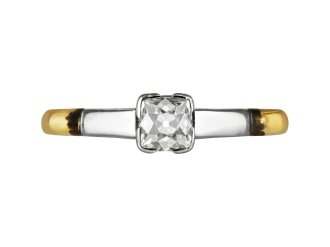 Old mine diamond solitaire ring, English, circa 1905.