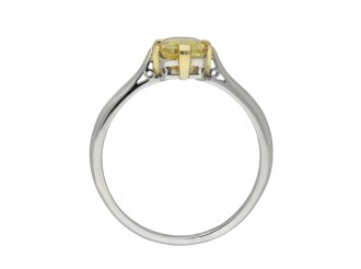 Vintage yellow sapphire solitaire ring berganza hatton garden