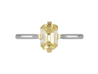 Vintage yellow sapphire solitaire ring berganza hatton garden