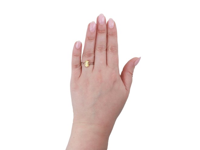Vintage yellow sapphire solitaire ring berganza hatton garden