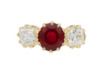  Burmese ruby diamond ring berganza hatton garden