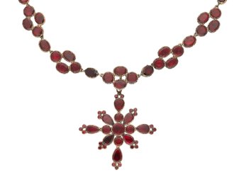 Rare Georgian garnet suite hatton garden berganza
