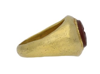 front Ancient Roman Putto intaglio ring hatton garden berganza