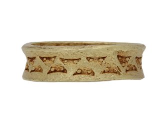 Viking yellow gold stamped ring, circa 9th-11th century AD.