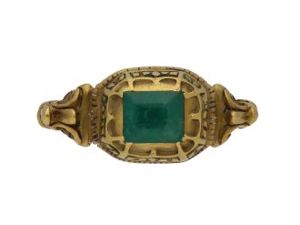 Renaissance emerald ring, circa 17th century.