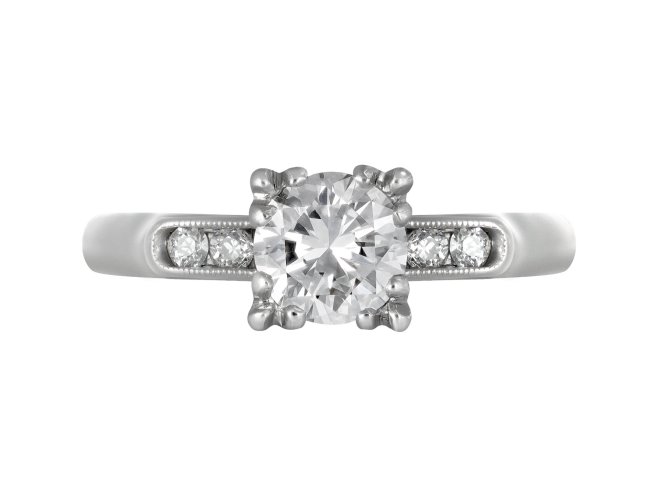 front vintage diamond engagement ring hatton garden berganza