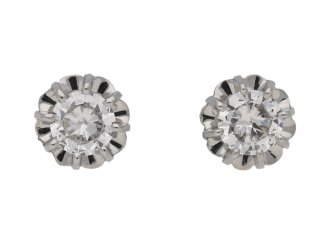 Vintage diamond stud earrings berganza hatton garden