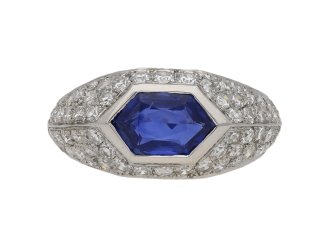  vintage sapphire diamond ring berganza hatton garden