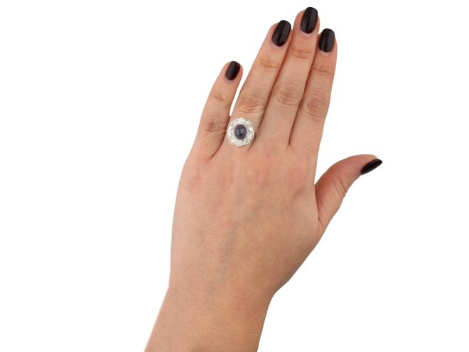 Edwardian sapphire and diamond ring berganza hatton garden