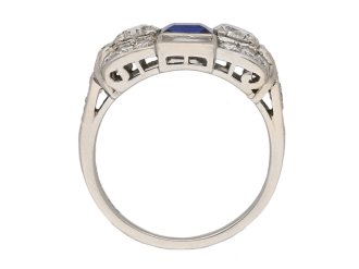 Tiffany Art Deco sapphire diamond ring berganza hatton garden