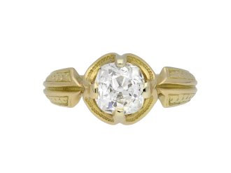 Victorian old mine diamond solitaire ring hatton garden