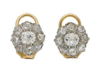 antique diamond cluster earrings hatton garden berganza