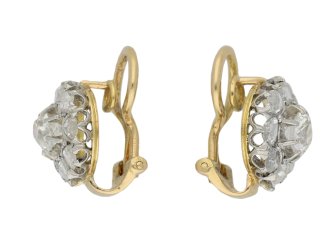 antique diamond cluster earrings hatton garden berganza