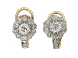 antique diamond cluster earrings berganza hatton garden