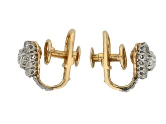 antique diamond cluster earrings berganza hatton garden
