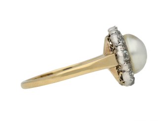 front antique pearl diamond cluster ring berganza hatton garden