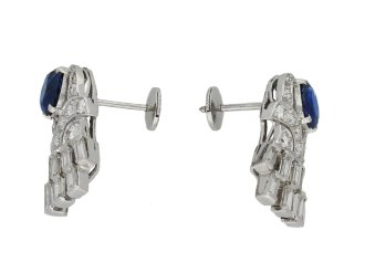 Vintage sapphire and diamond earrings berganza hatton garden