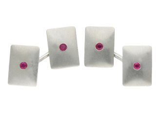 vintage tiffany ruby cufflinks berganza hatton garden