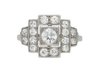 Art Deco diamond cluster ring, circa 1925.