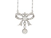 Belle Époque diamond pendant, French, circa 1910.