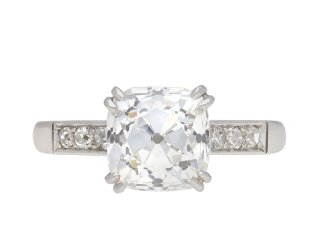 Art Deco old mine diamond ring, English, circa 1930. Hatton Garden