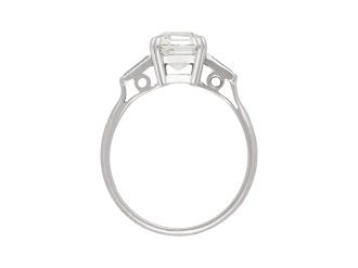 art deco asscher cut diamond ring, circa 1935. hatton garden