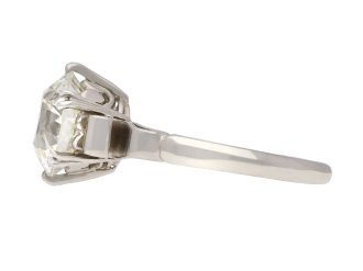 Art Deco solitaire diamond engagement ring, English, circa 1935. Hatton Garden