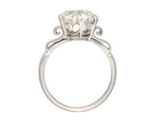 Art Deco solitaire diamond engagement ring, English, circa 1935. Hatton Garden