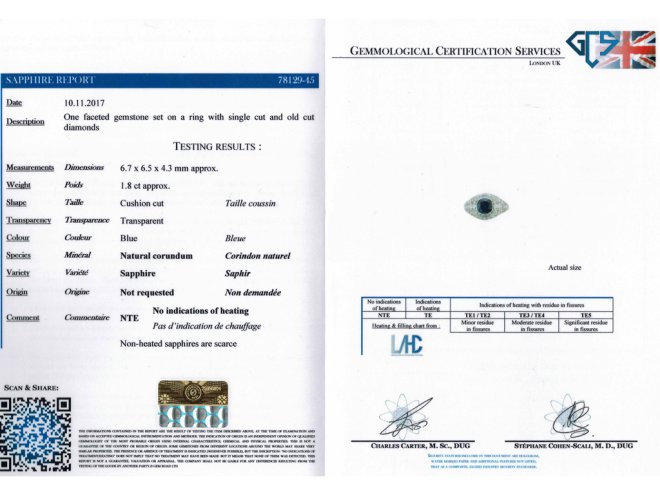 side antique diamond sapphire cluster ring berganza hatton garden