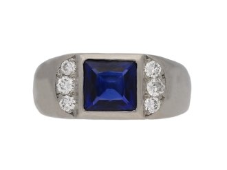  vintage sapphire diamond ring hatton garden berganza