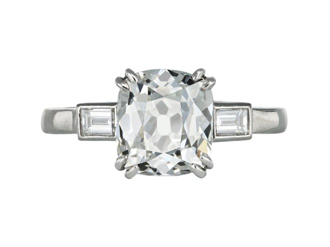 Art Deco old mine diamond ring, circa 1930.