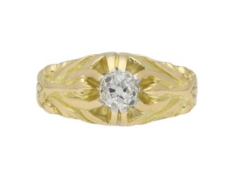 Art Nouveau diamond ring, circa 1900.