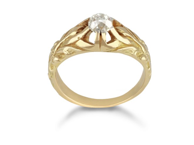 Art Nouveau diamond ring, circa 1900.