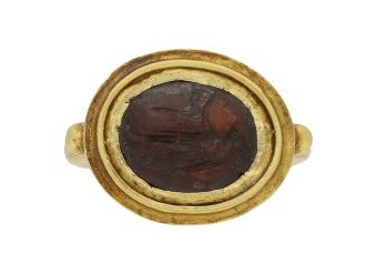 Ancient Roman intaglio Victory ring berganza hatton garden