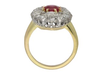 antique ruby diamond cluster ring berganza hatton garden