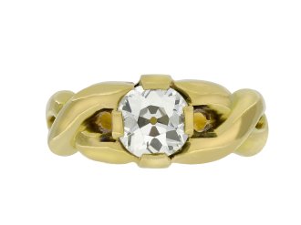 Old mine diamond solitaire ring, circa 1940 hatton garden