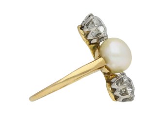 Belle Époque natural pearl diamond ring berganza hatton garden