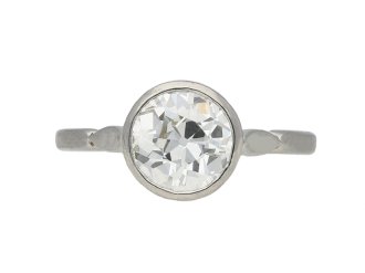 Edwardian diamond solitaire ring, English, circa 1915.