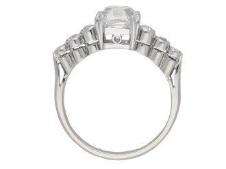 Art Deco Asscher cut diamond solitaire ring berganza hatton garden