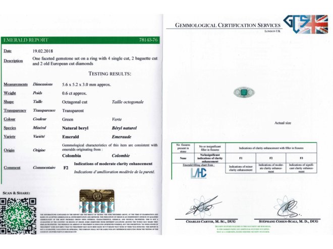 Emerald and diamond three stone ring berganza hatton garden