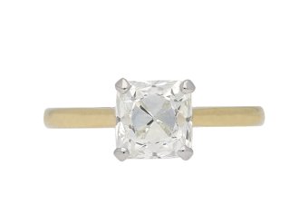 Edwardian diamond solitaire engagement ring, circa 1910. 