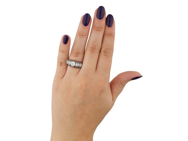 Victorian diamond five stone ring berganza hatton garden