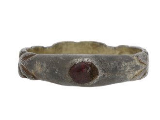 Medieval silver gilt stirrup finger ring berganza hatton garden