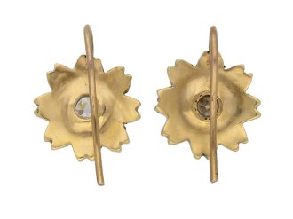 Victorian diamond pearl cluster earrings berganza hatton garden