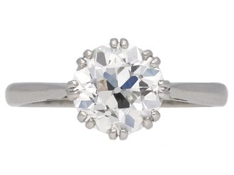 Edwardian Solitaire Diamond Ring, English, circa 1910.