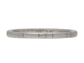 platinum engraved wedding band berganza hatton garden