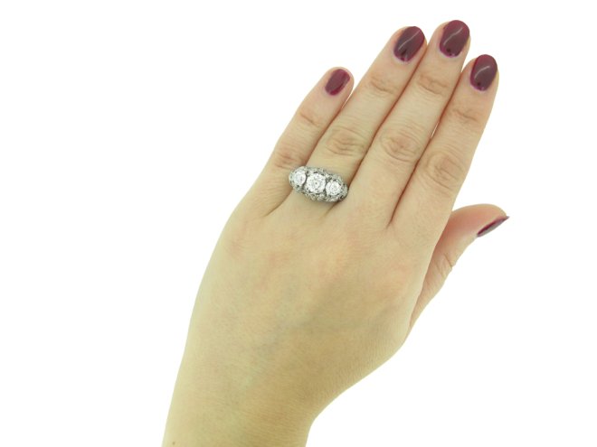 Ornate Edwardian Diamond Ring berganza hatton garden