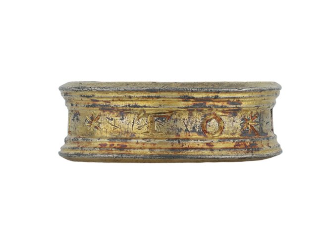 Post Medieval silver gilt ring, circa 15th 17th century. 