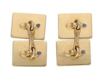 Vintage Tiffany & Co. sapphire Cufflinks berganza hatton garden