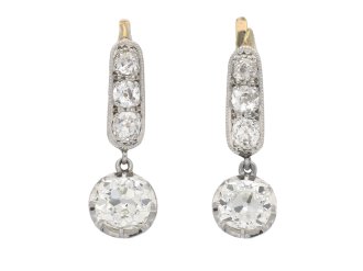 Belle Époque diamond drop earrings berganza hatton garden